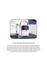 Projeksiyon Cihazı Taşınabilir Ev Sineması 4K 1080P Bluetooth Android Akıllı Projektör T11 Beyaz