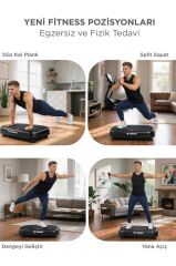 Egzersiz Aleti Kumandalı Yüksek Titreşimli Programlı Kondisyon Aleti VEP1000 Siyah