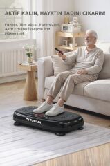Egzersiz Aleti Kumandalı Yüksek Titreşimli Programlı Kondisyon Aleti VEP1000 Siyah