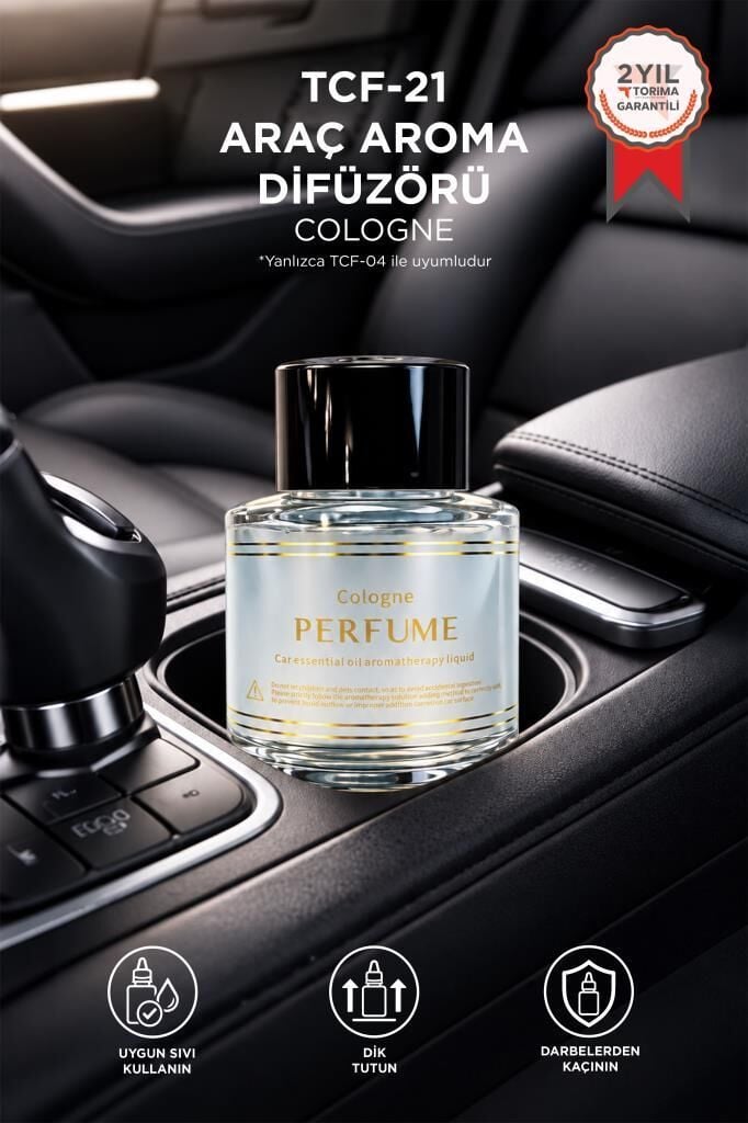 Torima Araç İçi Aroma Difüzörü TCF21 Black Cologne Yedek Koku (TCF04 Uyumludur)