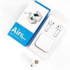 Bluetooth Kulaklık Kulak İçi Kablosuz Kulaklık Air6 Pro Beyaz