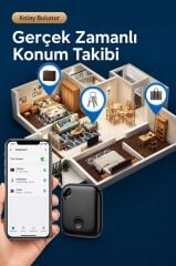 Takip Cihazı Apple Find My Uyumlu Smart Tag F1 Beyaz