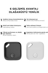 Takip Cihazı Apple Find My Uyumlu Smart Tag F1 Beyaz