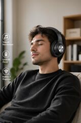 Bluetooth Kulaklık Kulak Üstü Kablosuz Kulaklık SN85 Kırmızı Mavi
