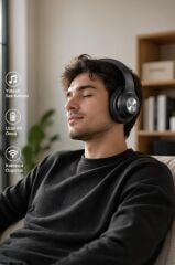 Bluetooth Kulaklık Kulak Üstü Kablosuz Kulaklık SN85 Kırmızı Mavi