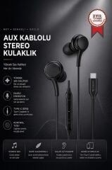 Kablolu Kulaklık Type-C Girişli Kulak İçi Kulaklık S11+ Siyah