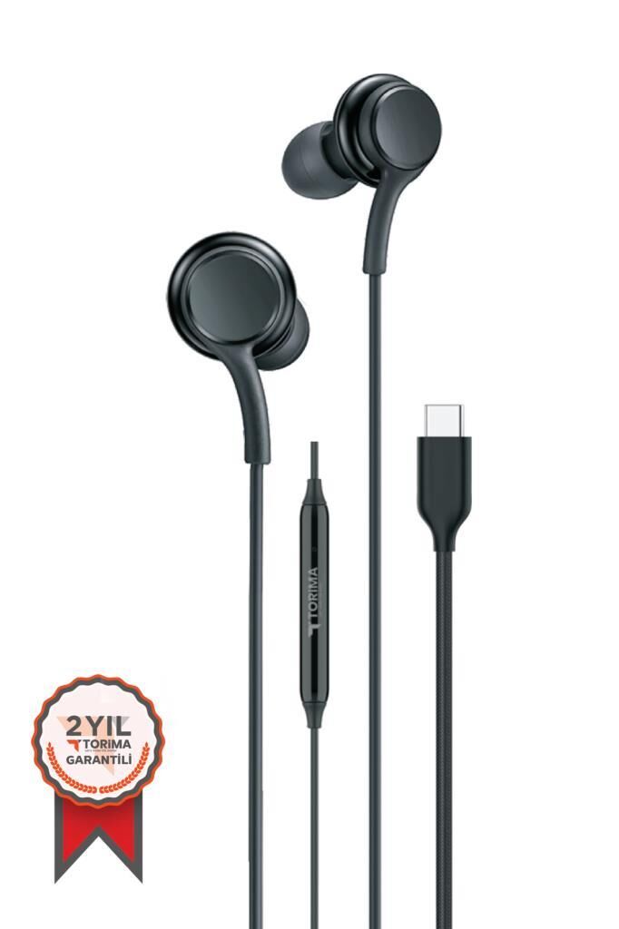 Kablolu Kulaklık Type-C Girişli Kulak İçi Kulaklık S11+ Siyah