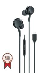 Kablolu Kulaklık Type-C Girişli Kulak İçi Kulaklık S11+ Siyah