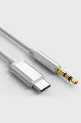 Dönüştürücü Kablo Type-C to Aux 3.5MM Kablo JH035 Beyaz