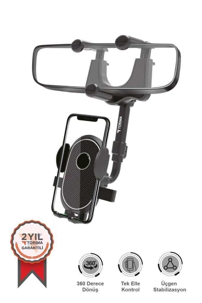 Telefon Tutucu 360 Derece Dönebilen Araç İçi Oto Aksesuarları JX034 Siyah