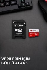 Torima 64 GB Micro Sd Kart Hafıza Kartı 100MB/s Adaptör Dahil