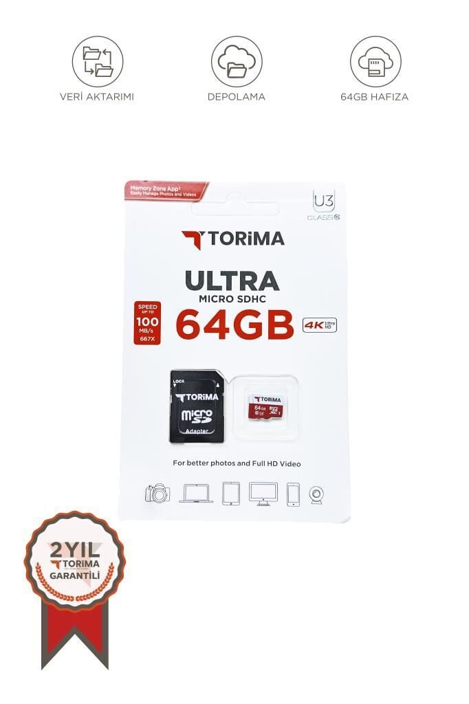Torima Ultra Micro SDHC 64 GB Hafıza Kartı