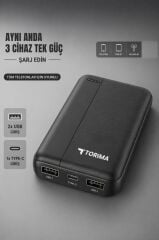 Taşınabilir Batarya 5000 Mah Hızlı Şarj Powerbank TRM-1005 Siyah