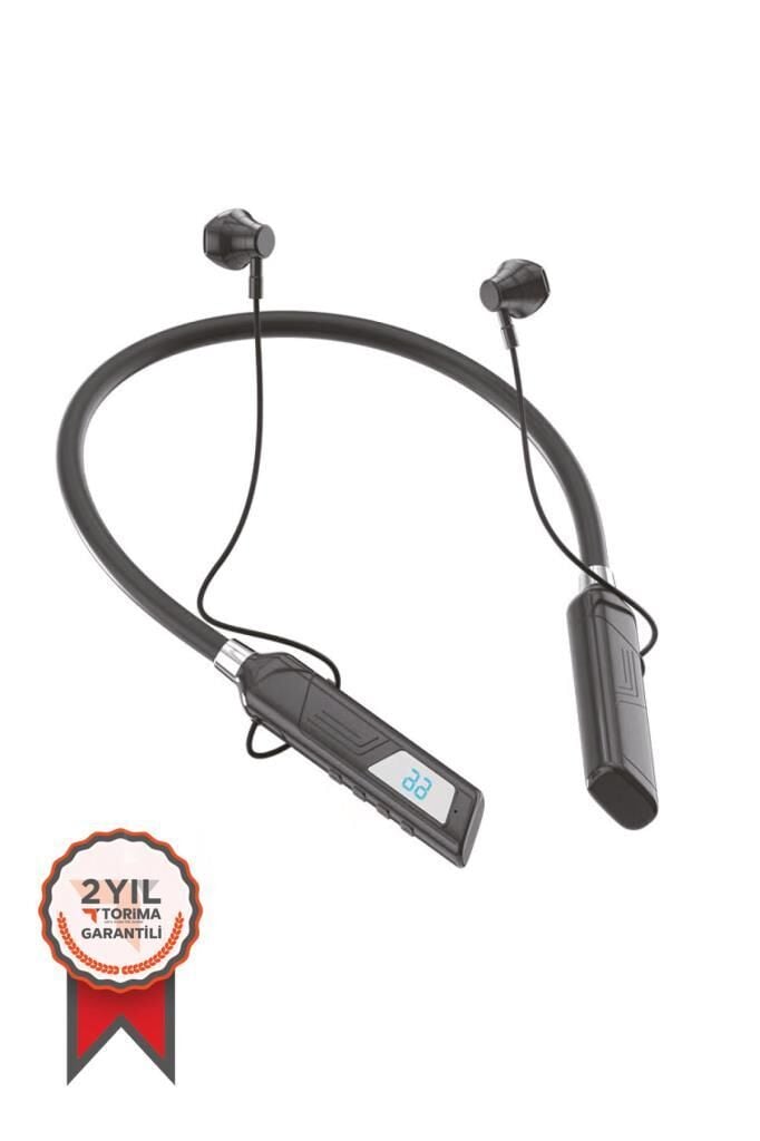 Bluetooth Kulaklık Kulak İçi Boyuna Asılabilir Kablosuz Kulaklık TB04 Siyah