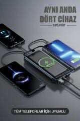 Taşınabilir Batarya 10000 Mah Hızlı Şarj Dijital Göstergeli Magsafe Powerbank TRM-1014 Siyah