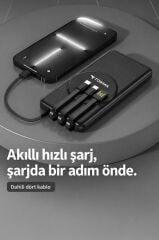 Taşınabilir Batarya 10000 Mah Hızlı Şarj Dijital Göstergeli Magsafe Powerbank TRM-1014 Siyah