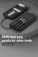 Taşınabilir Batarya 10000 Mah Hızlı Şarj Dijital Göstergeli Magsafe Powerbank TRM-1014 Siyah
