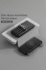 Taşınabilir Batarya 10000 Mah Hızlı Şarj Dijital Göstergeli Magsafe Powerbank TRM-1014 Siyah