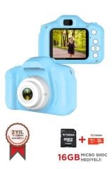 Torima Mavi Renk CMR7 + SD Card Hediyeli 1080p Hd Çocuk Kamera Dijital Fotoğraf Makinesi