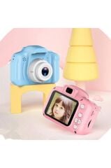 Dijital Fotoğraf Makineleri Çocuk Kamerası 1080P Hd Sd Kart Hediyeli CMR7 Pembe
