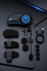 İtercom Motorsiklet Bluetooth Kask İnterkom Kulaklık BT35 Siyah