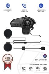 Torima BT-35 Siyah 5.0 Bluetooth Motosiklet Kulaklığı Intercom Siyah Motorsiklet Kulaklık
