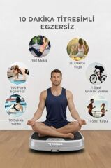 Egzersiz Aleti Kumandalı Yüksek Titreşimli Programlı Kondisyon Aleti VEP1000 Beyaz