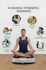 Egzersiz Aleti Kumandalı Yüksek Titreşimli Programlı Kondisyon Aleti VEP1000 Beyaz