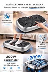 Egzersiz Aleti Kumandalı Yüksek Titreşimli Programlı Kondisyon Aleti VEP1000 Beyaz