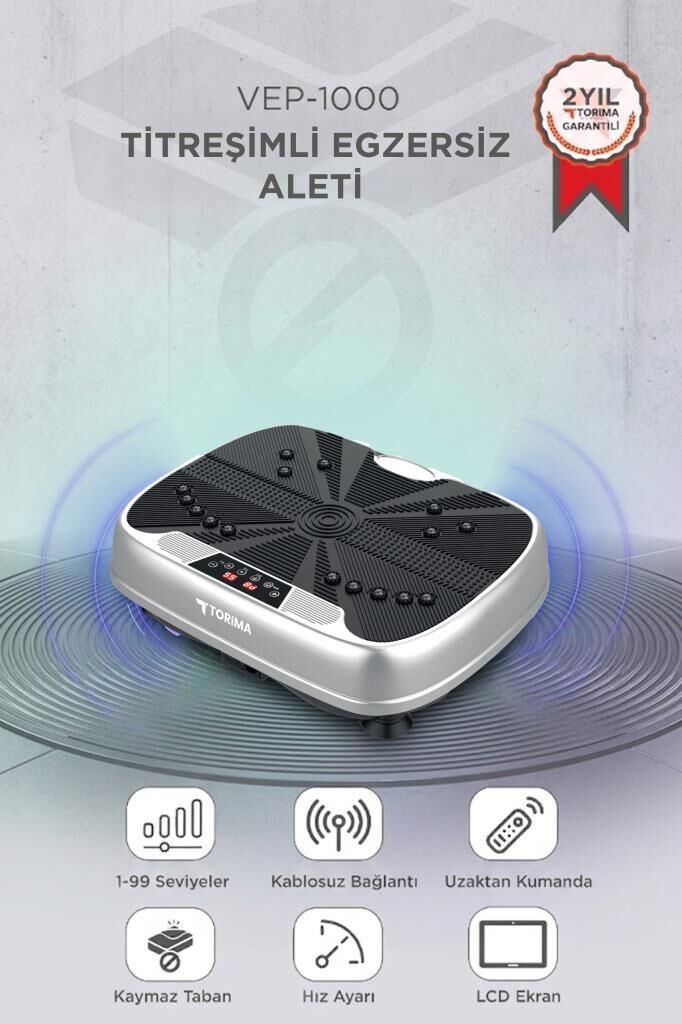 Egzersiz Aleti Kumandalı Yüksek Titreşimli Programlı Kondisyon Aleti VEP1000 Beyaz