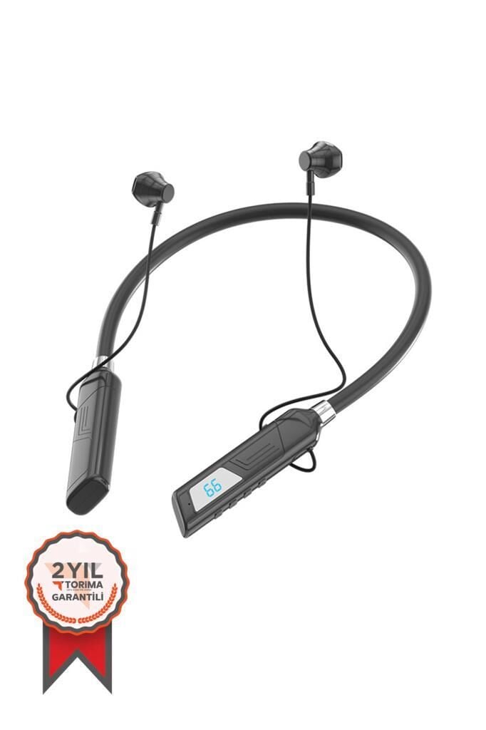 Bluetooth Kulaklık Kulak İçi Boyuna Asılabilir Kablosuz Kulaklık TB07 Siyah