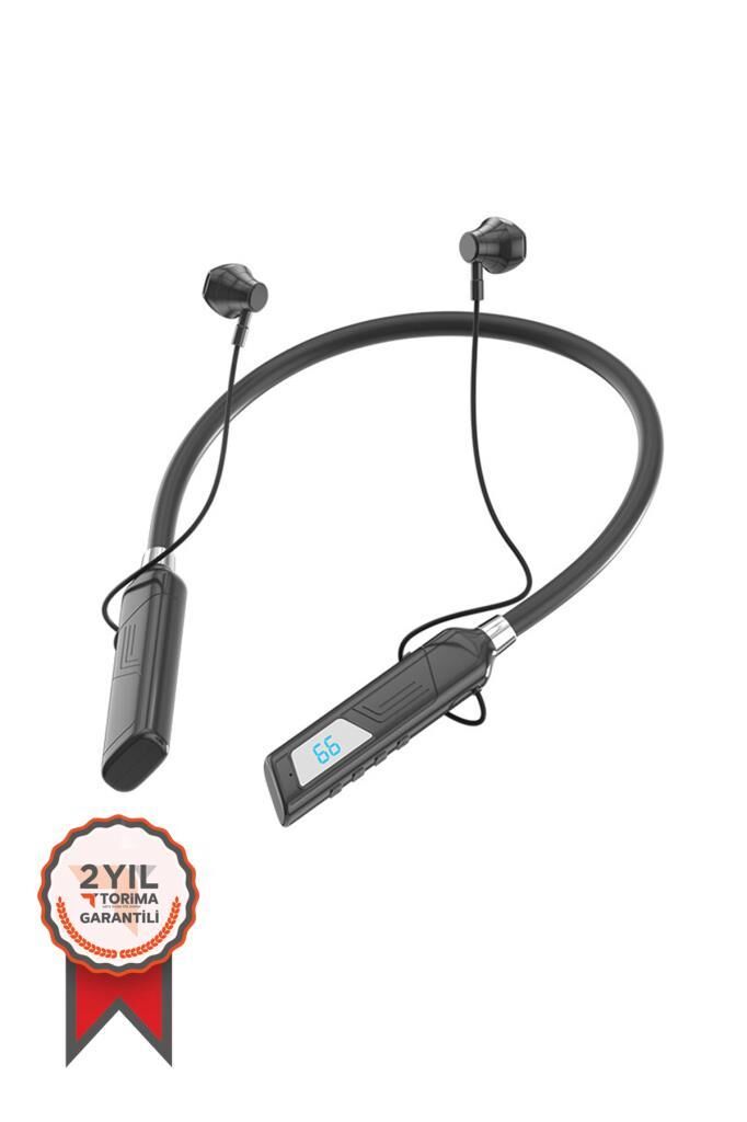 Bluetooth Kulaklık Kulak İçi Boyuna Asılabilir Kablosuz Kulaklık TB07 Siyah