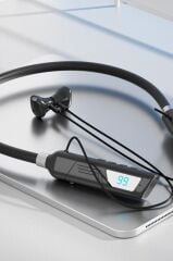 Bluetooth Kulaklık Kulak İçi Boyuna Asılabilir Kablosuz Kulaklık TB07 Siyah
