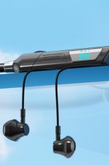 Bluetooth Kulaklık Kulak İçi Boyuna Asılabilir Kablosuz Kulaklık TB07 Siyah