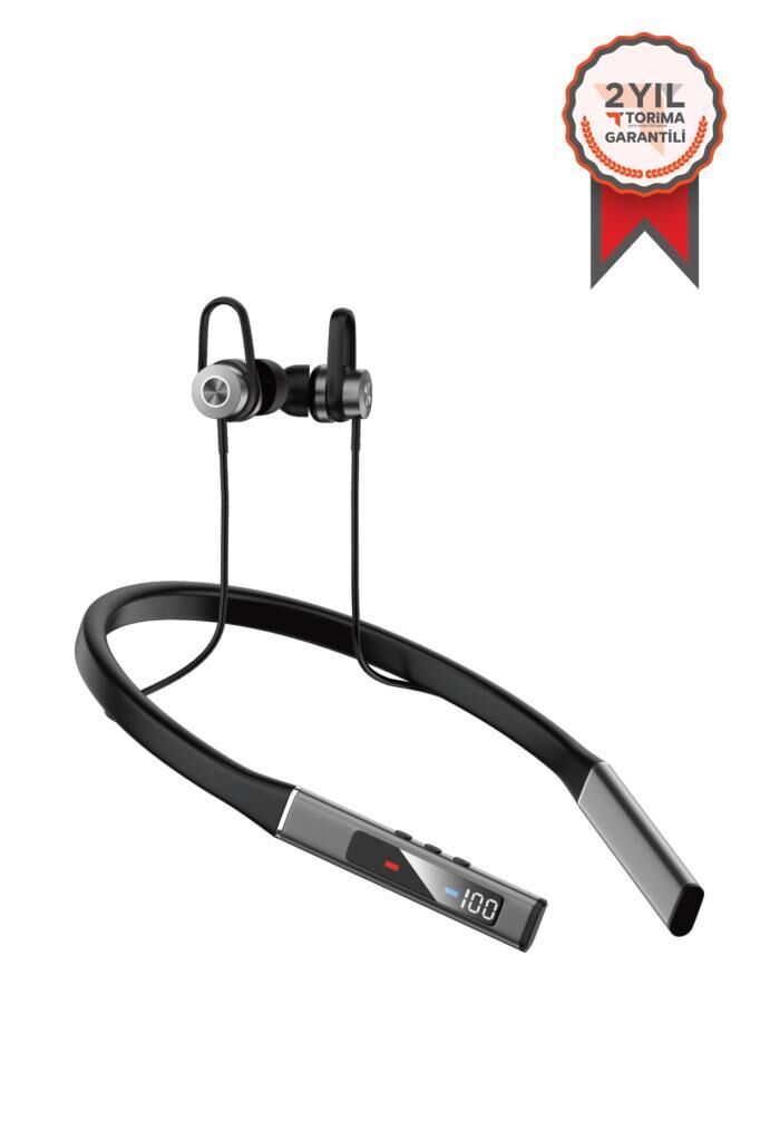 Bluetooth Kulaklık Manyetik Neckband Kablosuz Kulaklık TB03 Siyah