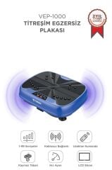 Egzersiz Aleti Kumandalı Yüksek Titreşimli Programlı Kondisyon Aleti VEP1000 Mavi