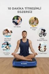 Egzersiz Aleti Kumandalı Yüksek Titreşimli Programlı Kondisyon Aleti VEP1000 Mavi