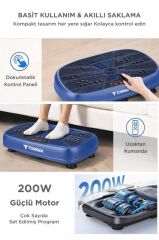 Egzersiz Aleti Kumandalı Yüksek Titreşimli Programlı Kondisyon Aleti VEP1000 Mavi