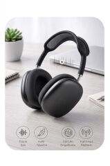 Bluetooth Kulaklık Kulak Üstü Sd Kart Girişli Kablosuz Aux Kablolu Kulaklık P9 Pro Max Siyah