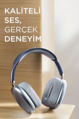 Bluetooth Kulaklık Kulak Üstü Sd Kart Girişli Kablosuz Aux Kablolu Kulaklık P9 Pro Max Mavi