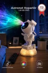 Astronot Bluetooth Hoparlör Müzik Çalarlı Kumandalı Gece Lambası LW-66 Beyaz