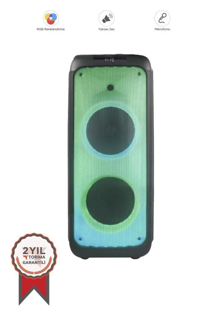 Torima BTS-1938 Siyah RGB Işıklı Taşınabilir Bluetooth  Hoparlör