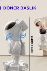 Astronot Bluetooth Hoparlör Müzik Çalarlı Kumandalı Gece Lambası LW-66 Beyaz