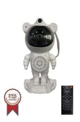 Astronot Bluetooth Hoparlör Müzik Çalarlı Kumandalı Gece Lambası LW-66 Beyaz