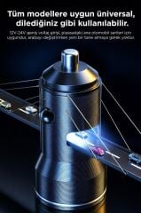 Araç Şarj Cihazı 2 Usb Portlu Transmitter C01 Siyah