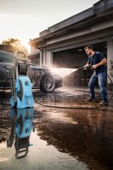 Oto Halı Bahçe Temizleme ve Yıkama Makinesi 2000W 150 Bar Yüksek Basınçlı HPC01 Mavi