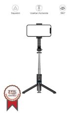 Tripod Çok Amaçlı Kumandalı Selfie Çubuğu C01 Siyah