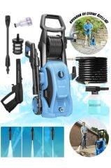 Oto Halı Bahçe Temizleme ve Yıkama Makinesi 2000W 150 Bar Yüksek Basınçlı HPC01 Mavi