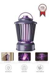 Elektrikli Sinek Öldürücü Şarjlı Uv Işıklı Lamba Sivrisinek Kovucu Sineksavar SSK12 Siyah