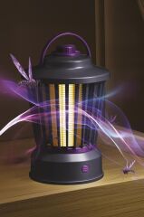 Elektrikli Sinek Öldürücü Şarjlı Uv Işıklı Lamba Sivrisinek Kovucu Sineksavar SSK12 Siyah